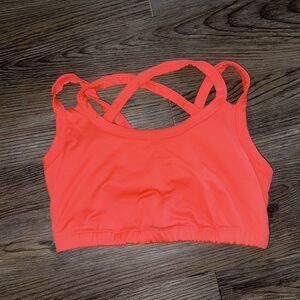 KIAVA Coral Orange Strappy Sports Bra
